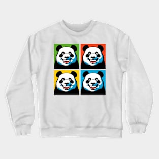 Pop Grin Panda - Funny Panda Art Crewneck Sweatshirt